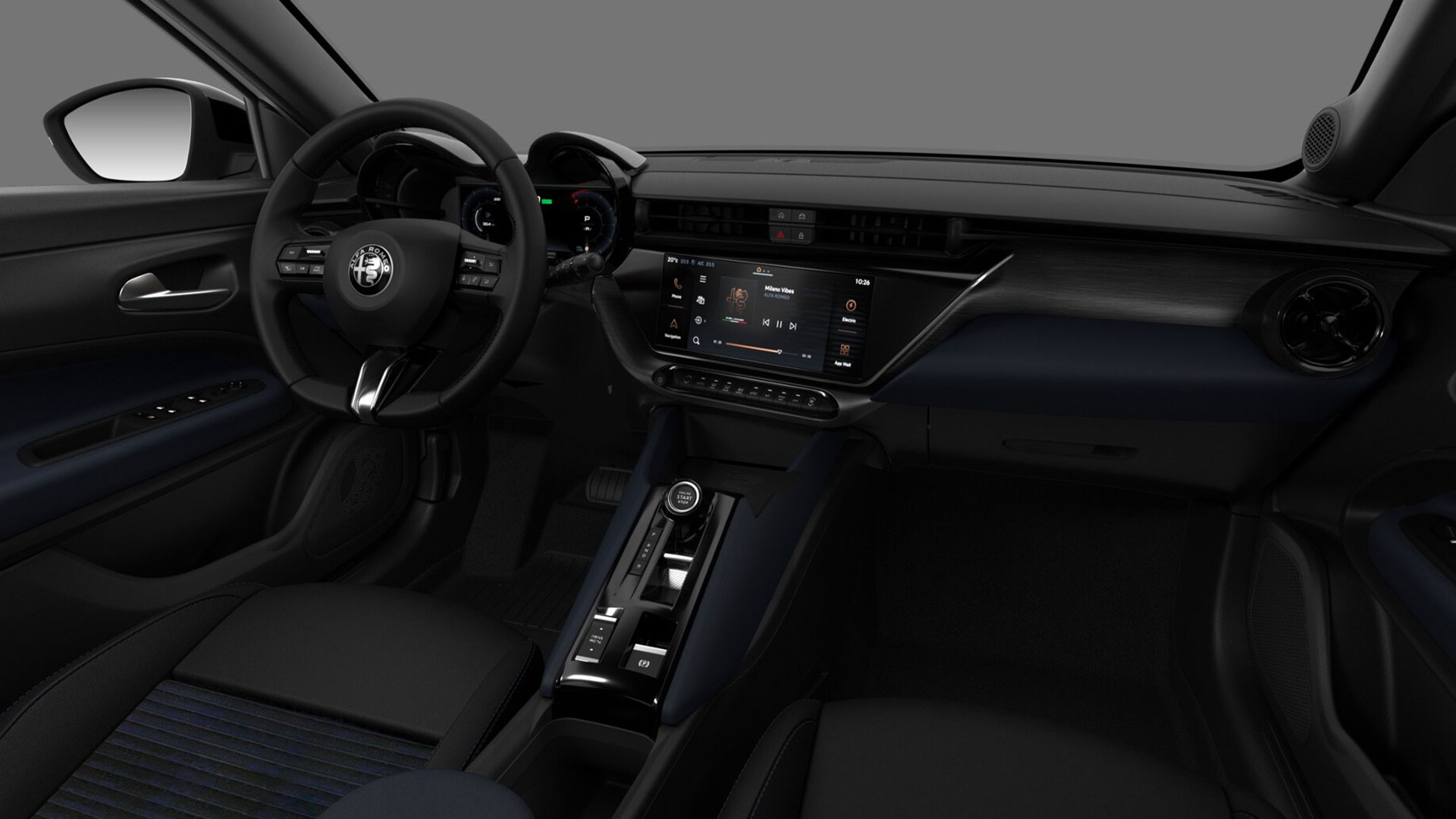 Interieur des Alfa Romeo Junior Ibrida 