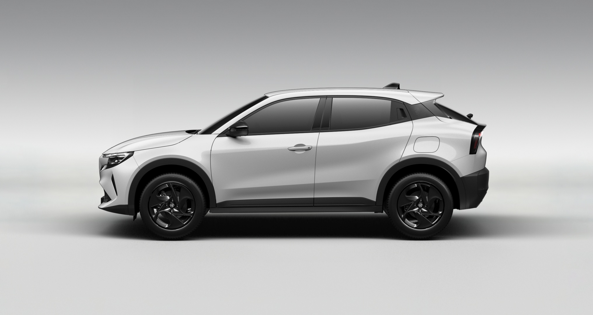 Alfa Romeo Junior Ibrida Hybrid in Bianco Sempione Uni von der Seite