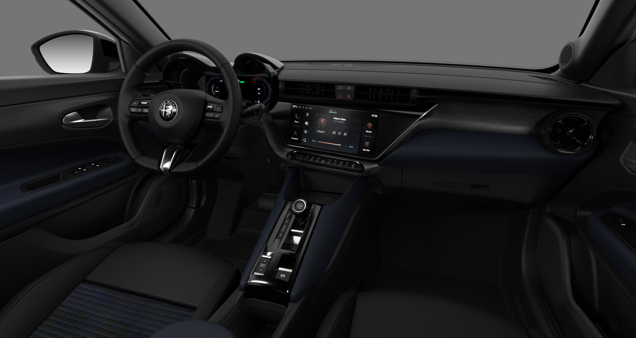 Interieur des Alfa Romeo Junior Ibrida 