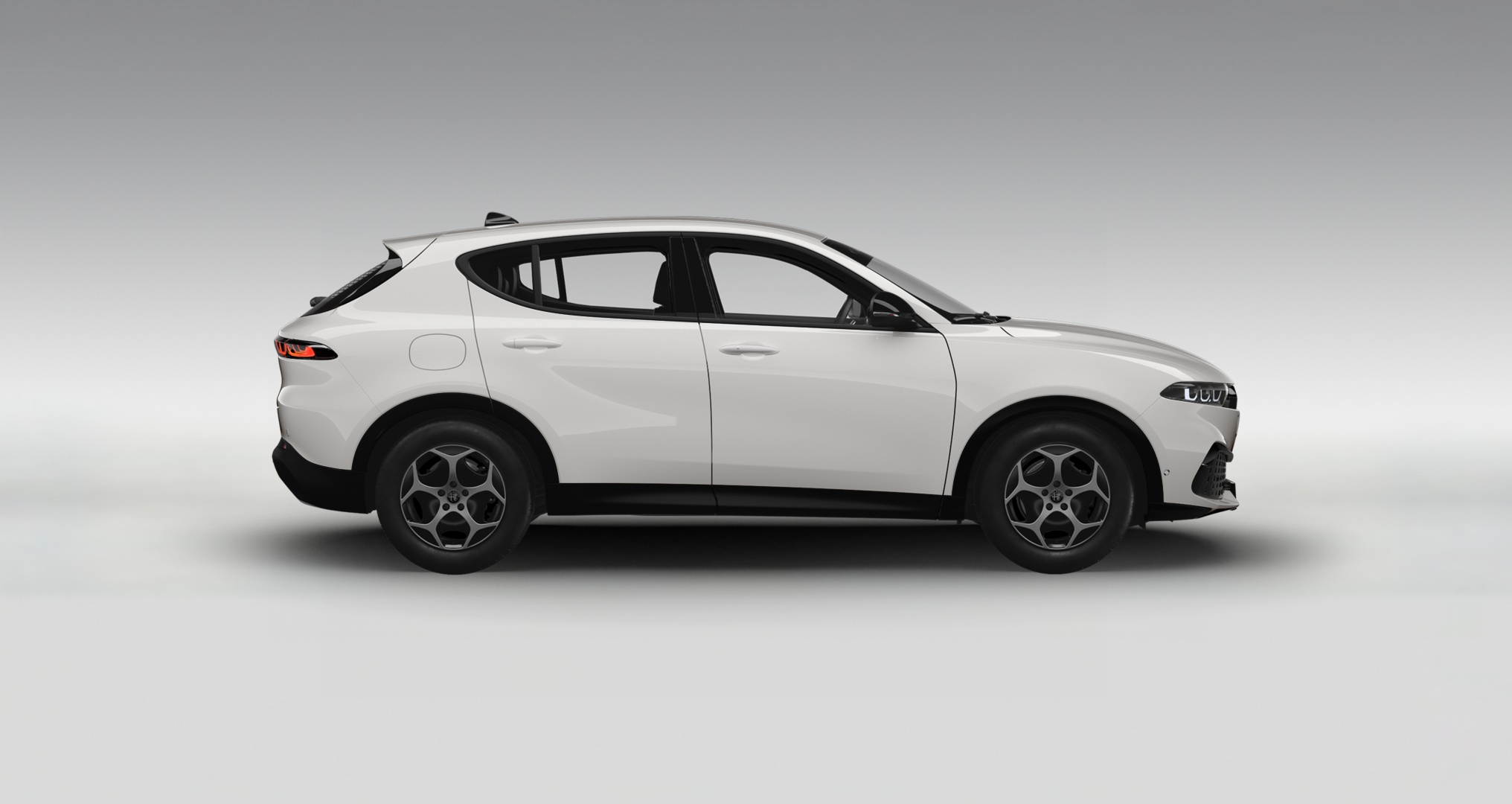 Alfa Romeo Tonale Ibrida Hybrid Tonale in Bianco Banchise Seitenansicht