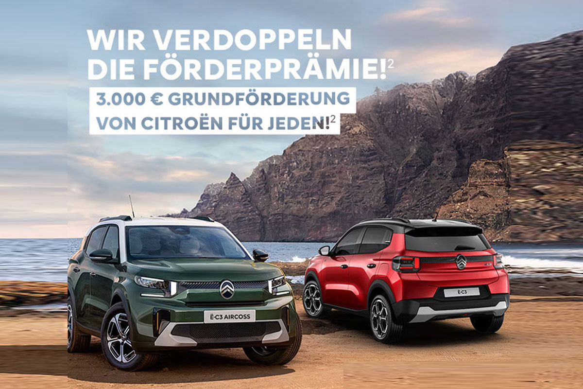 Citroën verdoppelt die E-Auto Prämie²