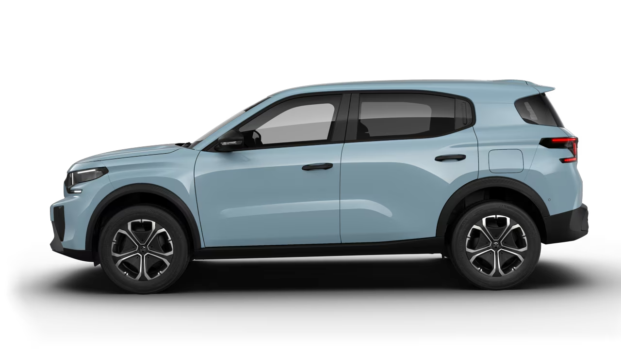 Citroën eC3 AIRCROSS YOU in Monte-Carlo-Blau (Metallic) von der Seite