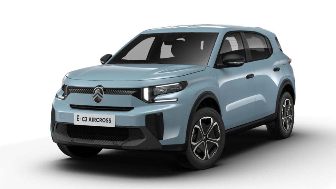 Citroën eC3 AIRCROSS YOU in Monte-Carlo Blau von der Seite vorne