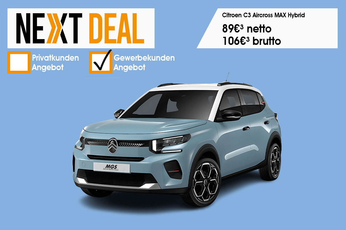 Autozentrum Korschenbroich - Korschenbroich Bei Mönchengladbach Citroen C3 Aircross günstig leasen| MGS Motor Gruppe Sticht