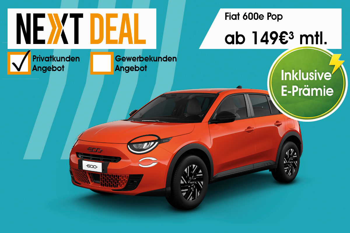 Fiat 600e Pop günstig leasen