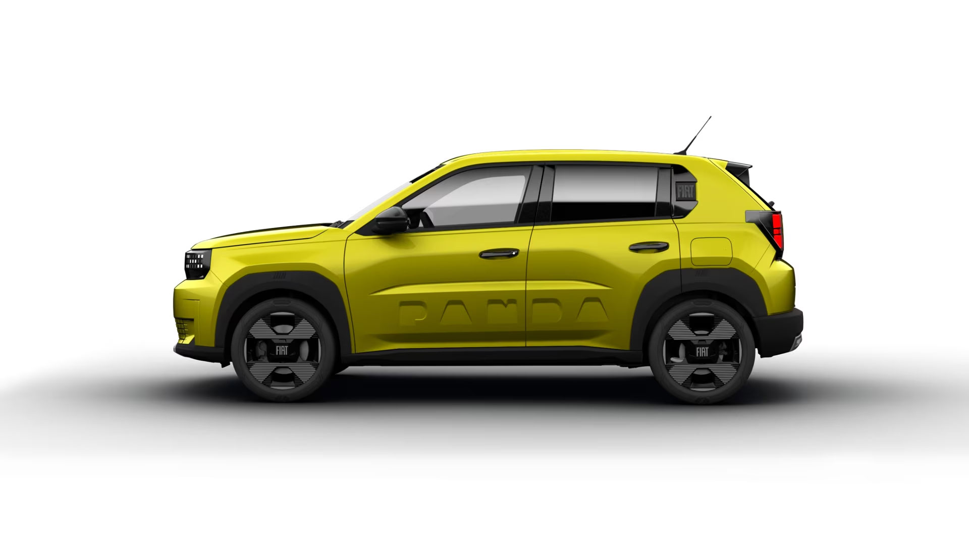 Fiat Grande Panda La Prima Elektro in Limone Gelb von der Seite