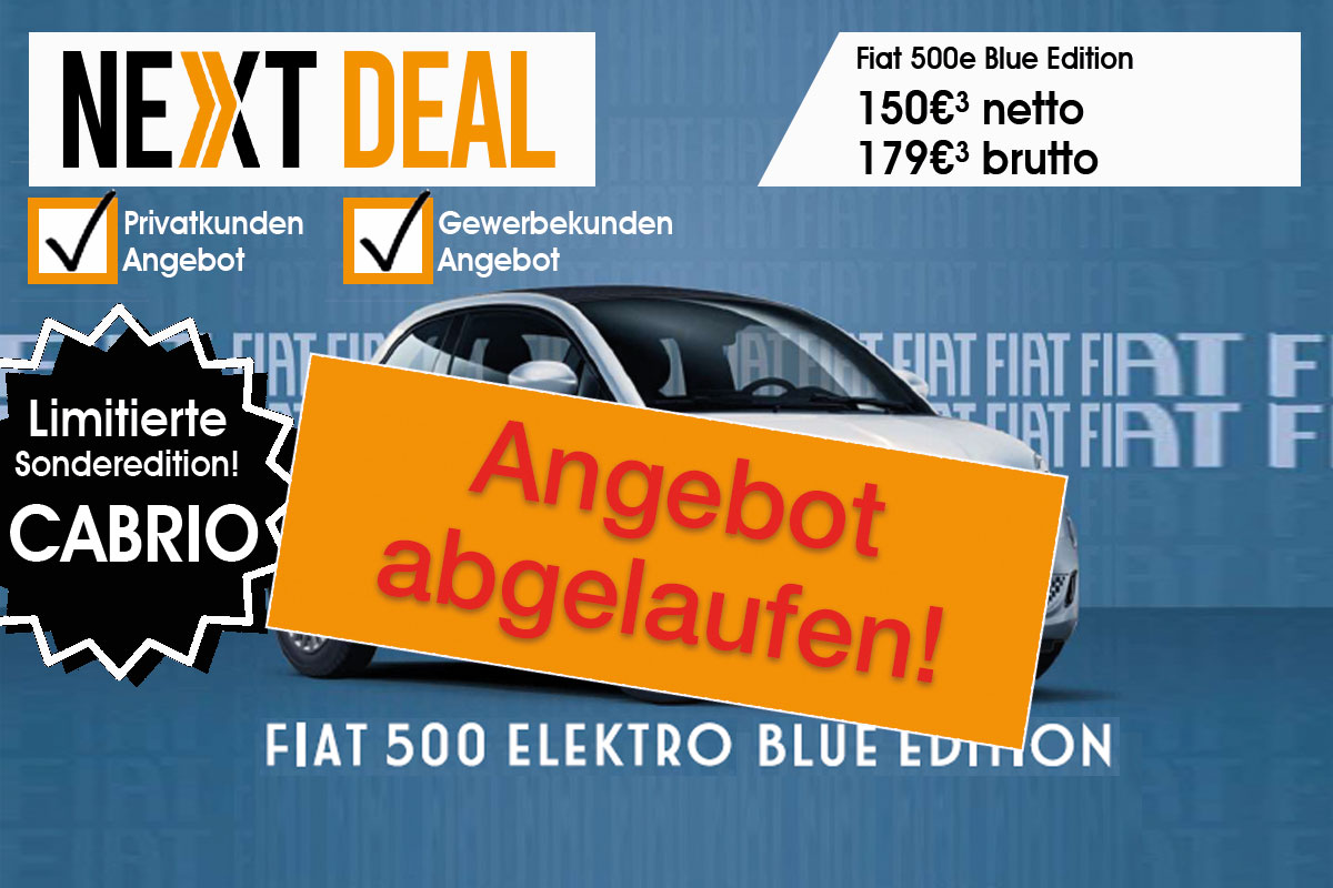 Fiat 500e Elektro Blue Edition Cabrio