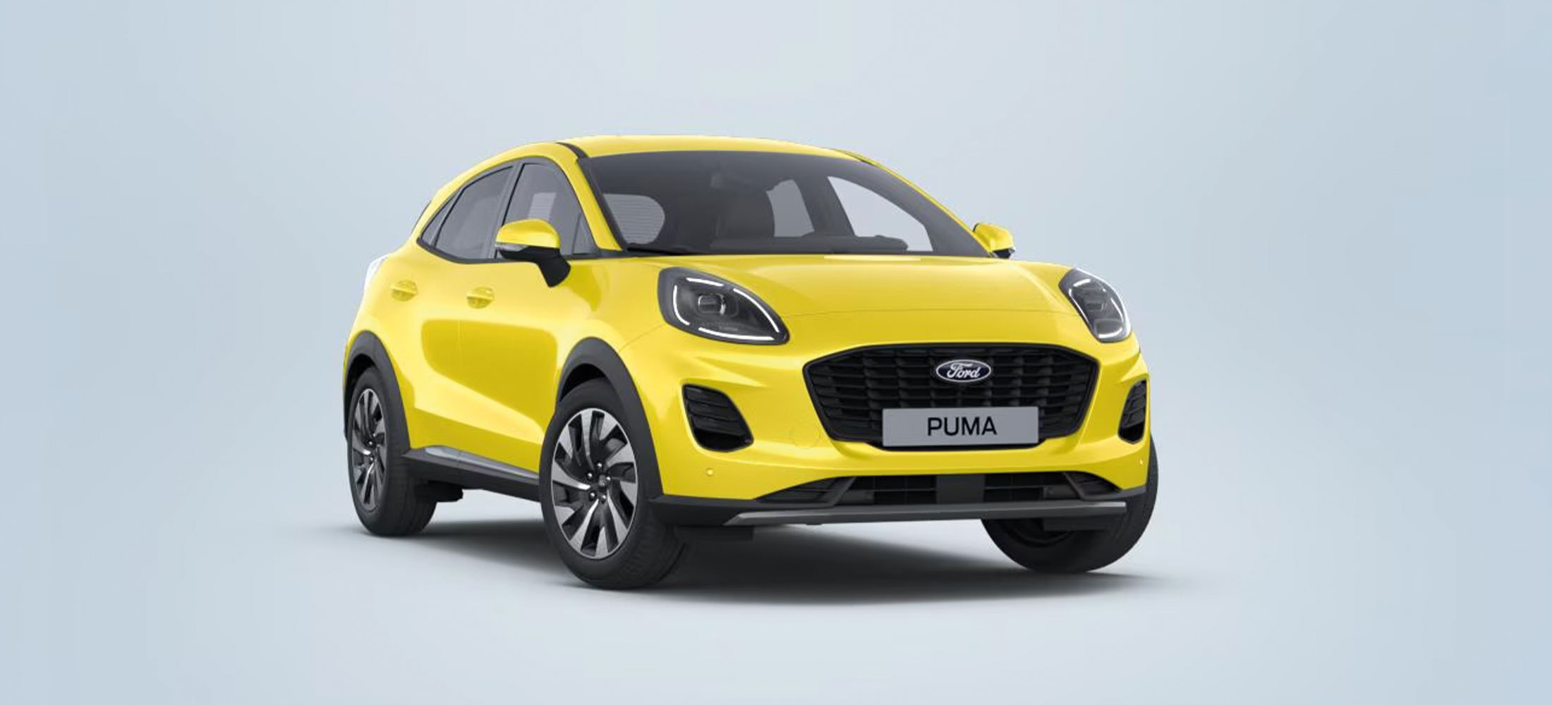 Ford Puma Titanium in Electric Yellow Metallic von der Seite