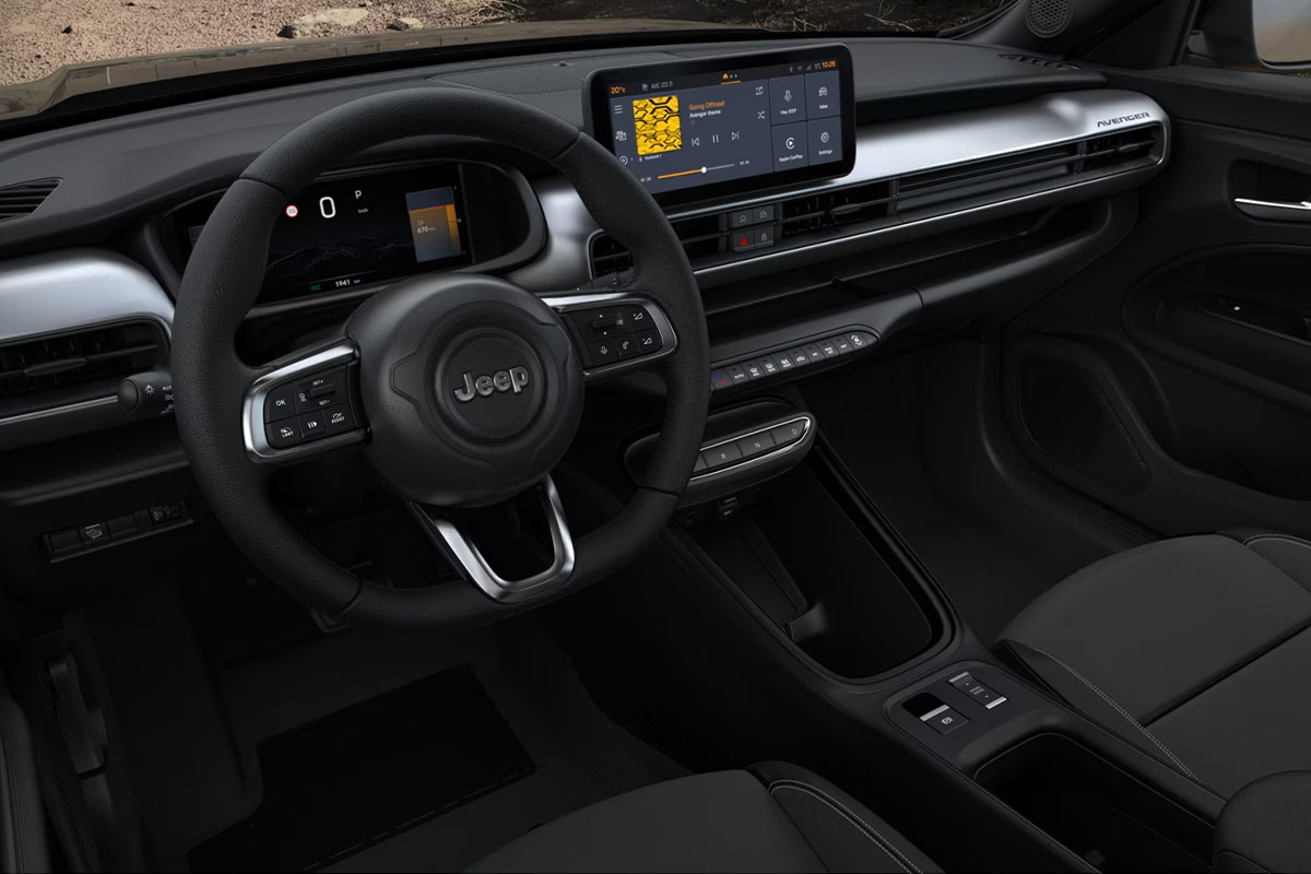 Interieur des Jeep Avengers Black Edition