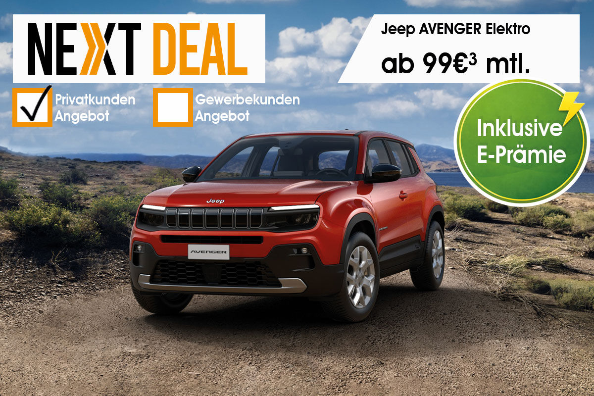 Jeep® Avenger Elektro günstig leasen