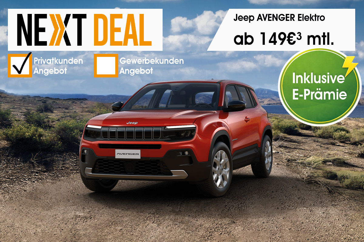 Jeep® Avenger Elektro günstig leasen