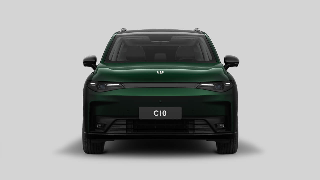 Leapmotor C10 in Glazed Green Frontansicht