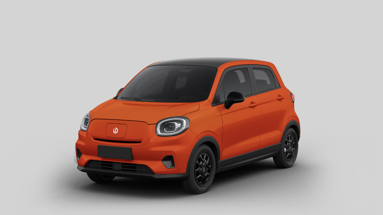 Leapmotor T03 in Sunset Orange Seitenansicht rechts Vorne