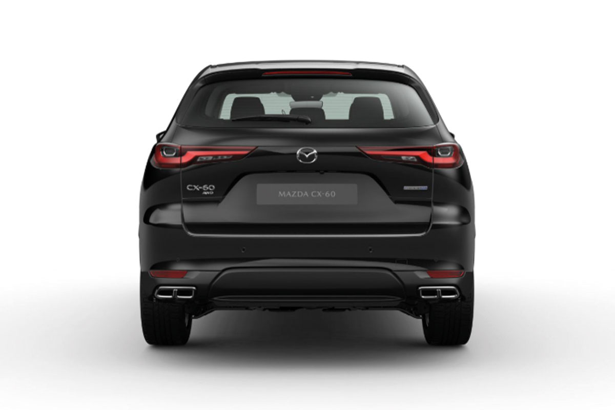 Mazda CX-60 in Jet Black Metallic von hinten