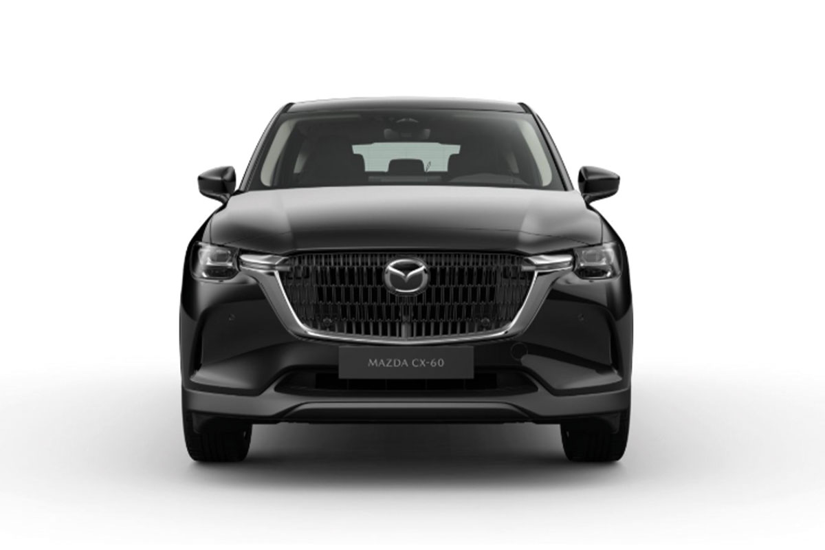 Mazda CX-60 in Jet Black Metallic von vorne