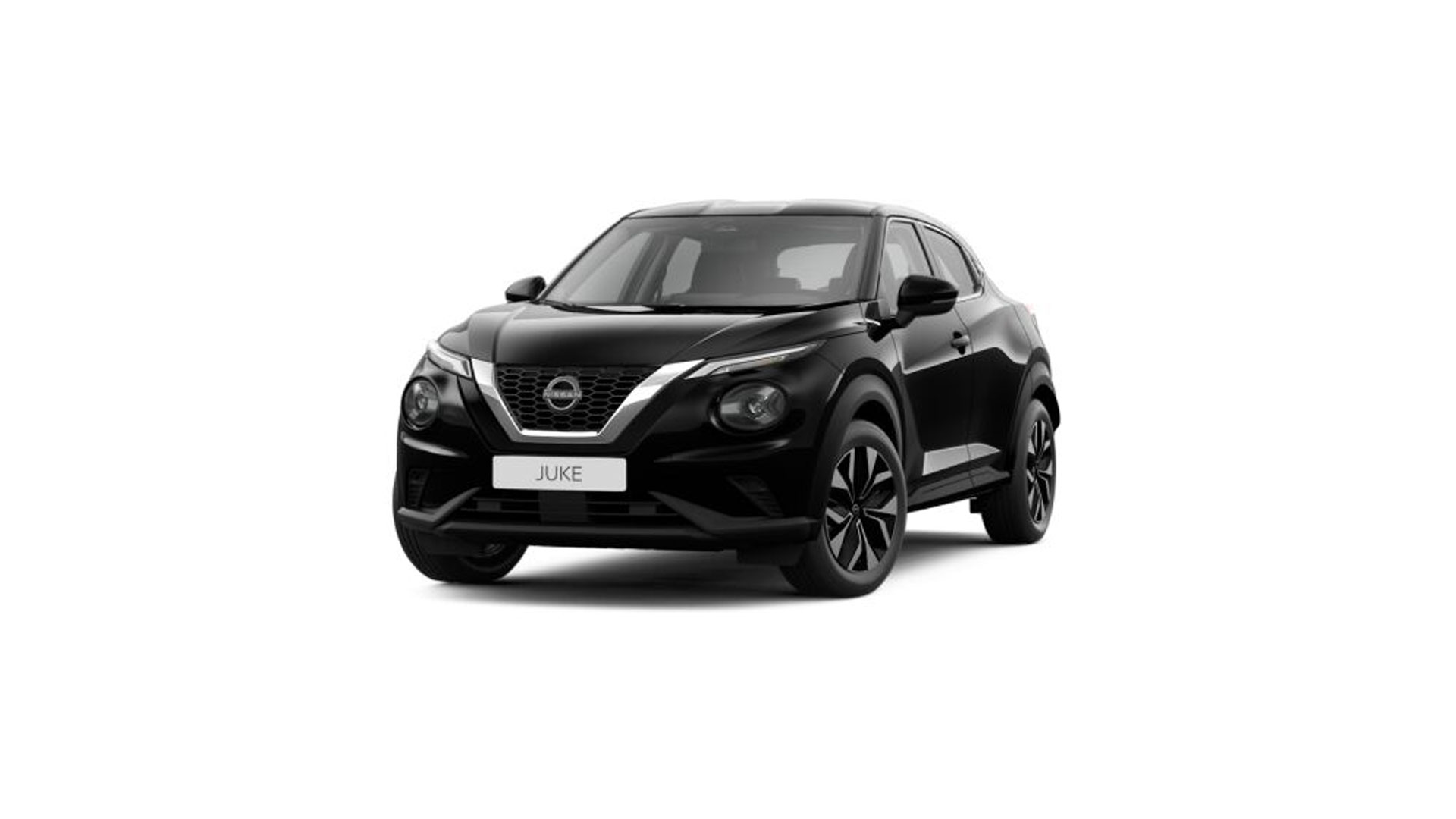 Nissan Juke Acenta schwarz von der linken Seite vorne