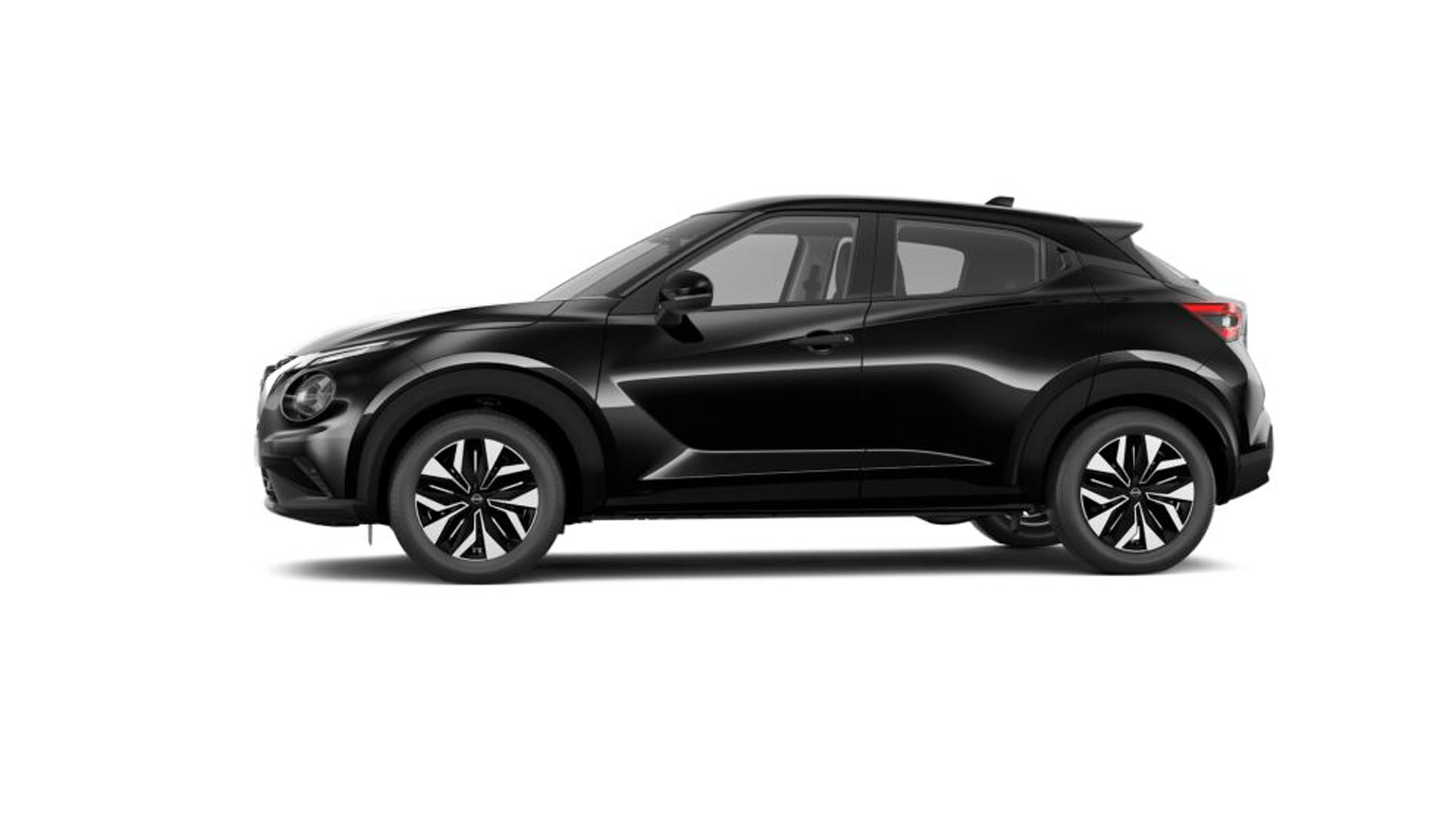 Nissan Juke Acenta in schwarz von der seite