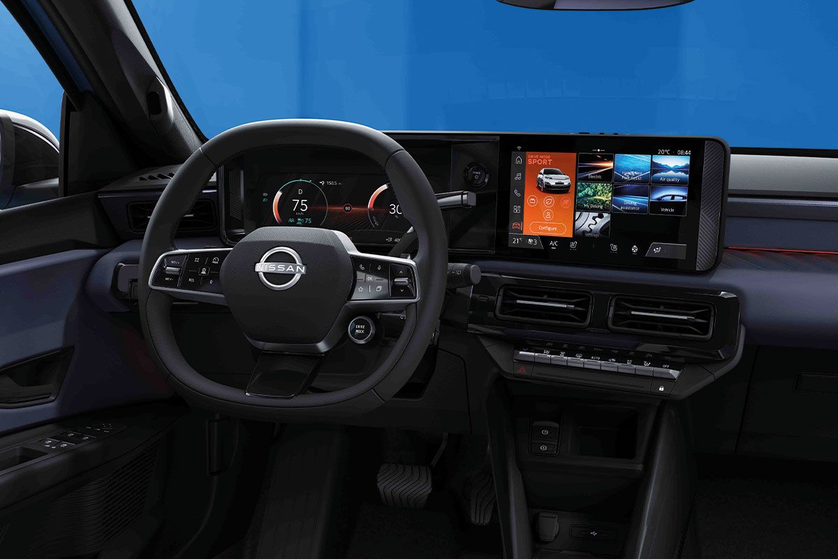 Nissan Micra Elektro Infotainment vorne Interieur