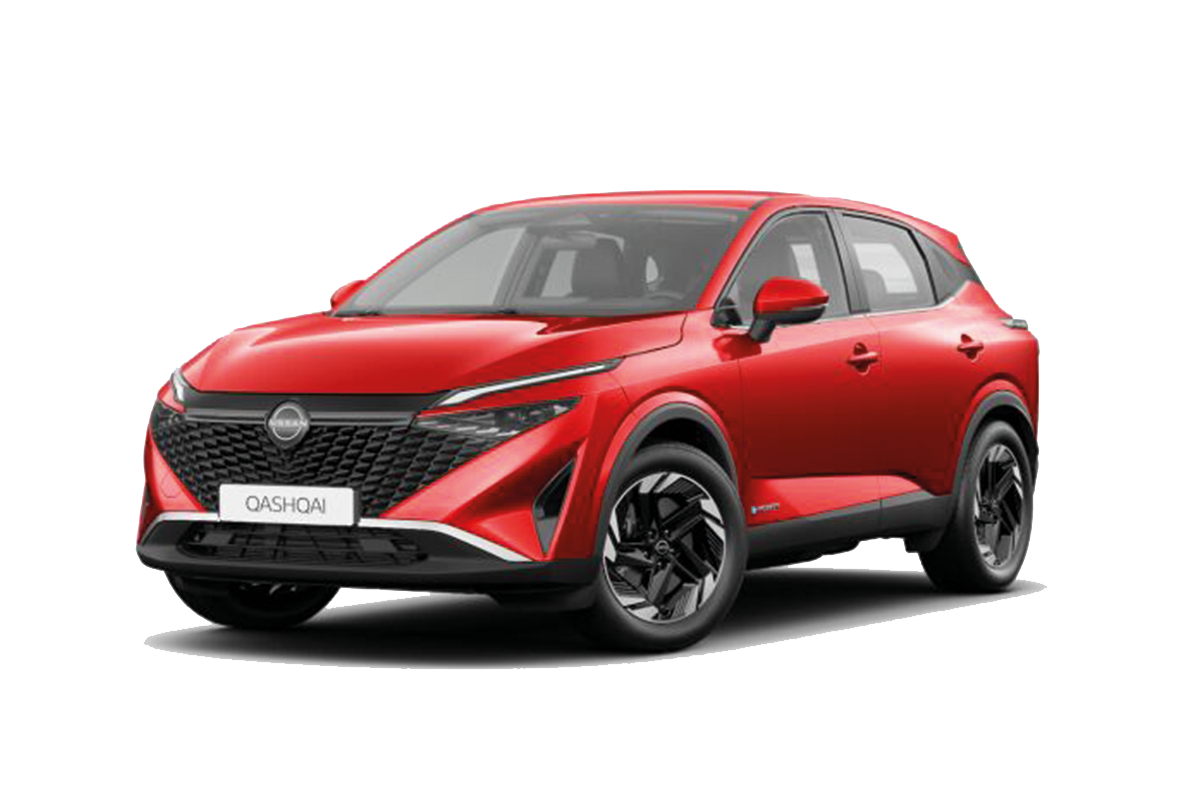 Nissan Qashqai in Fuji Sunset Red Seitenansicht vorne