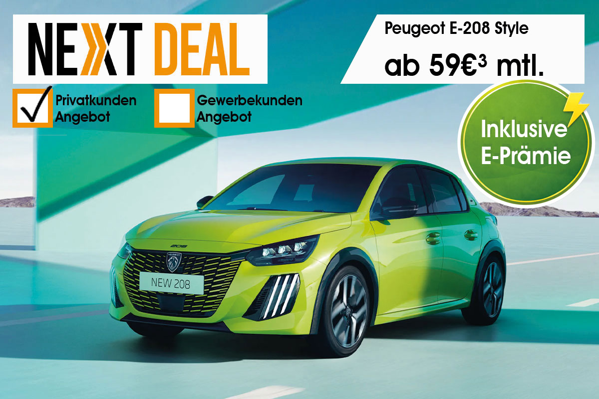 Peugeot E-208 günstig leasen