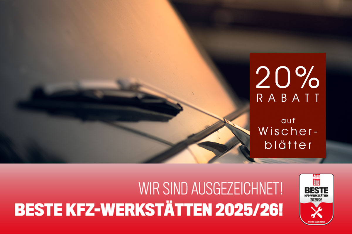 Werbegrafik Wischerblatt Aktion 20% Rabatt
