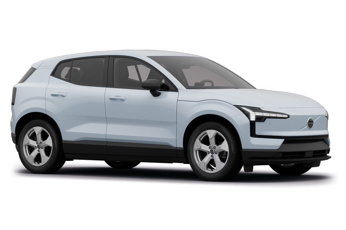 Volvo EX30 in Crystal White Seitenansicht rechts