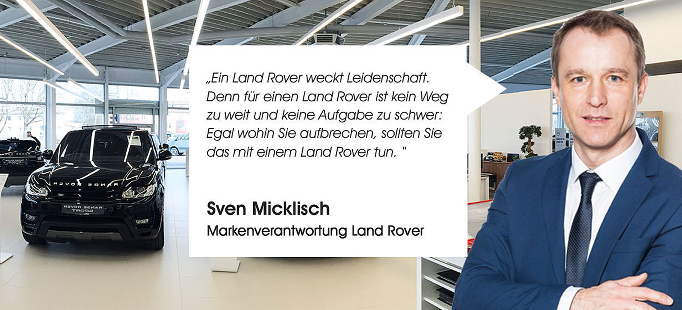 Land Rover Marke im Autohaus MGS